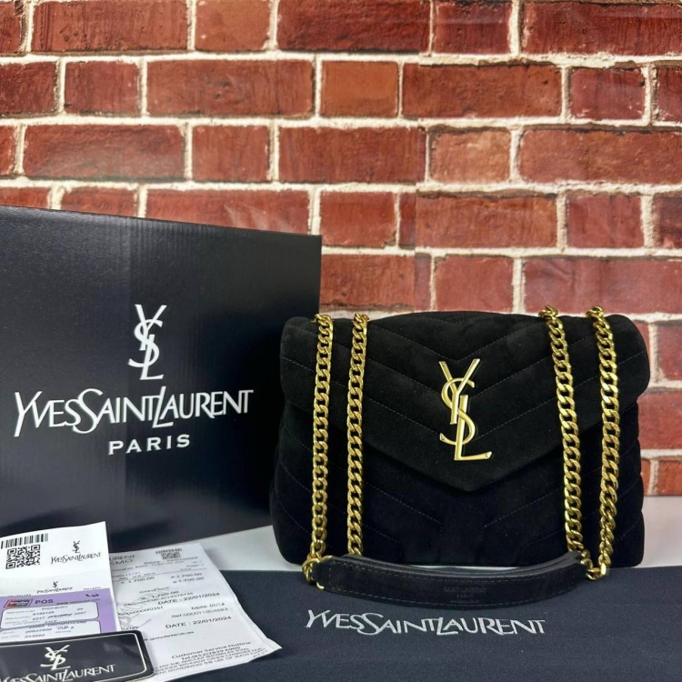 YVES SAİNT LAURENT LOULOU SMALL SÜET SİYAH